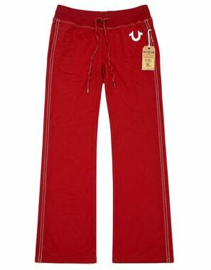 True Religion Big T Sweatpants Matteo Red Women's XS NWT Jogger Lounge Pants